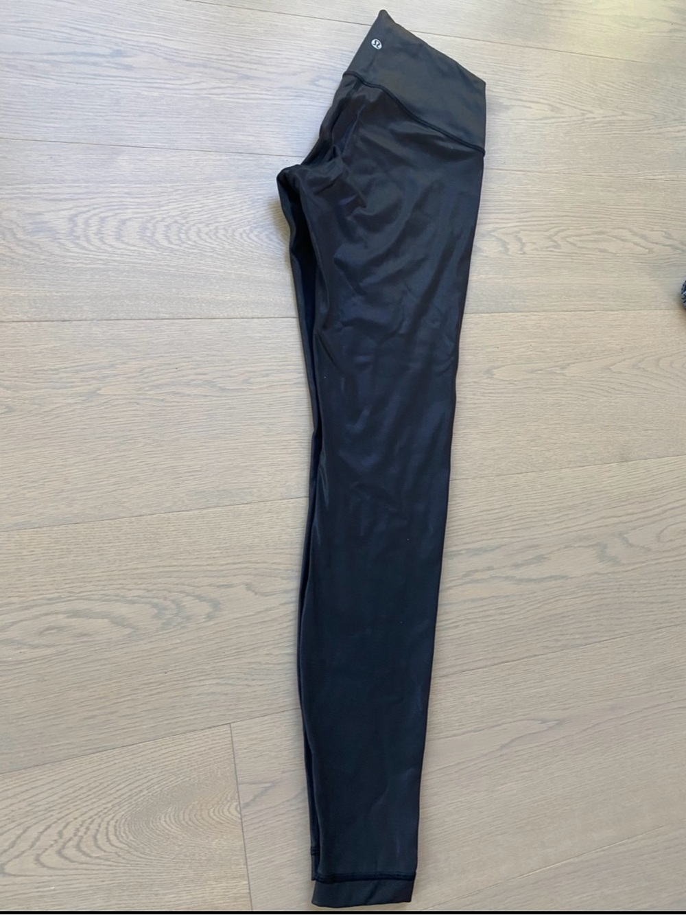 Lululemon Black High-Rise Satin Leggings